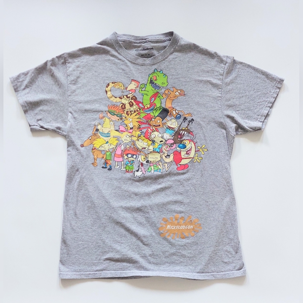 Nickelodeon Character Grapic T Shirt Hey Arnold Ren Stimpy Size Mediun